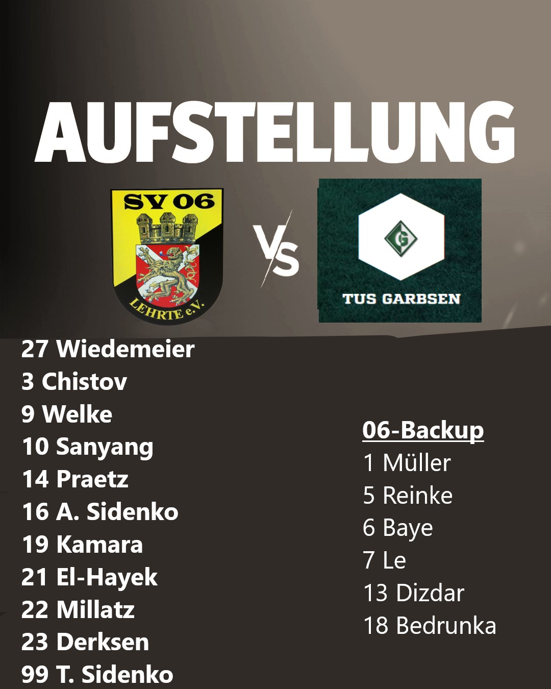 garbsen aufstellung