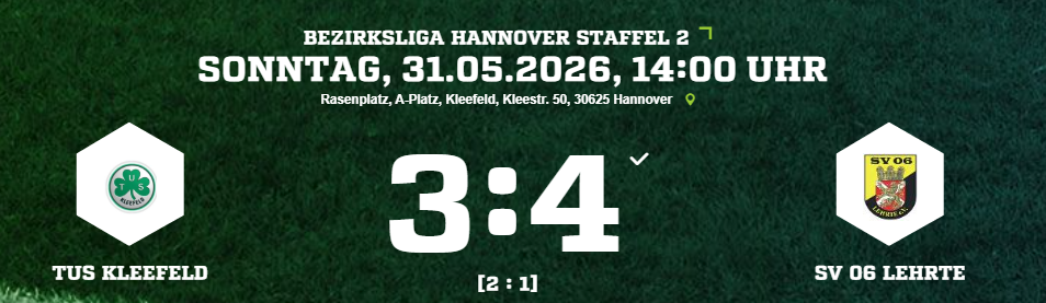 kleefeld ergebnis