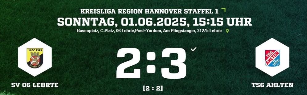 ahlten ergebnis 25
