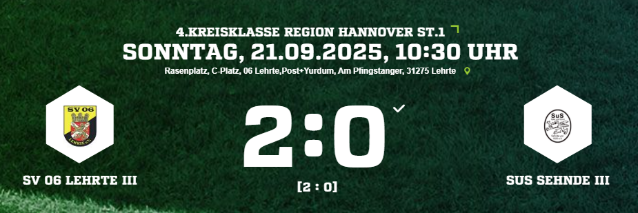 sehnde ergebnis